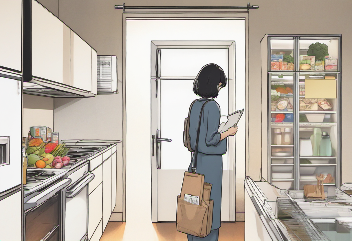 買い物前に冷蔵庫を点検する