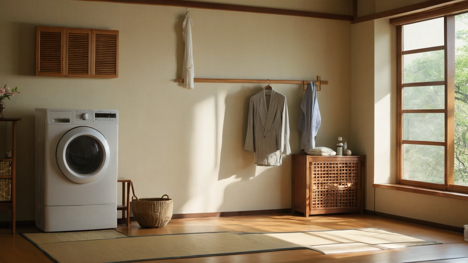 風の通り道を作る室内干し